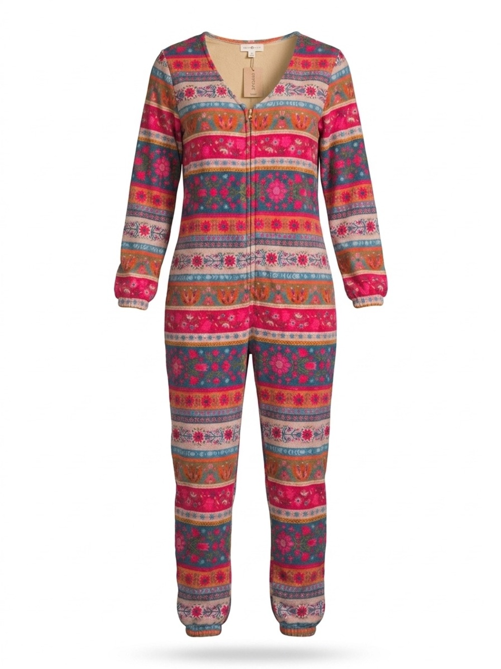 NEW Natural Life multicolor printed super soft one piece pajamas women’s XS